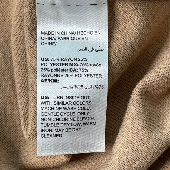New Chico's Bateau Neck Shirttail Hem Pullover Sweater Women's S Dusty Cedar Tan - Picture 6 of 10